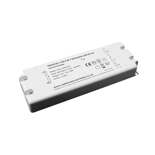 60 Watt Triac 0-10V Dimmable LED Drayva CV Adjɔstabl Ɔtput Vɔltɛm
