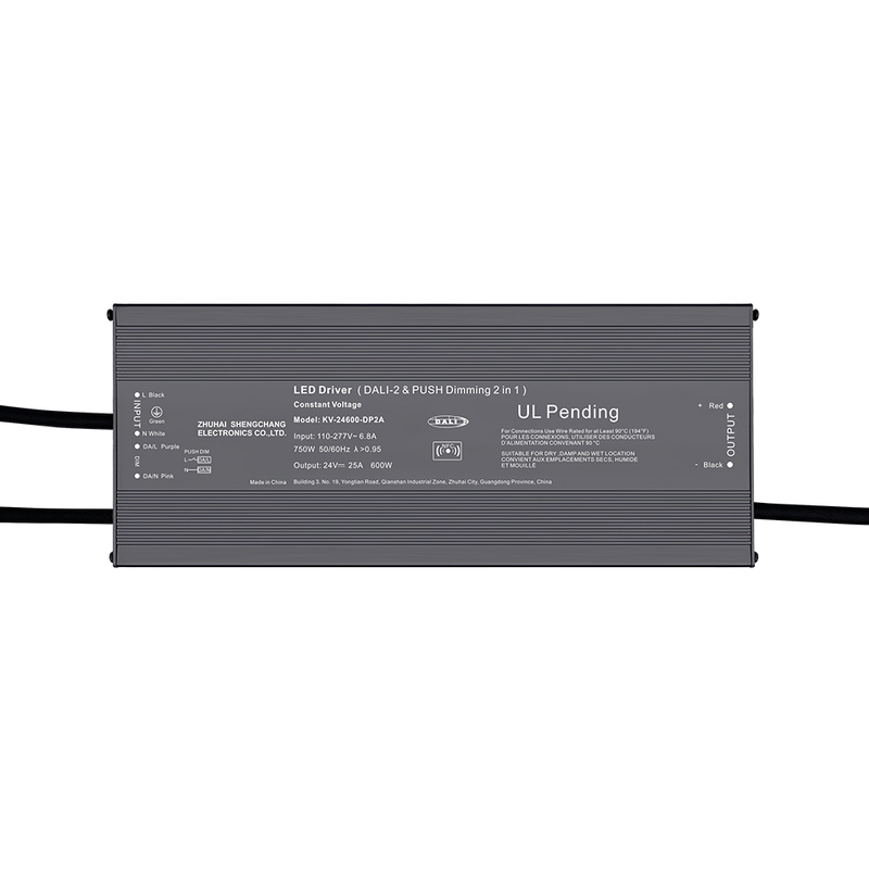 DP2 500W 600W CV DALI 2 Controlador LED regulable con pulsador para luz LED
