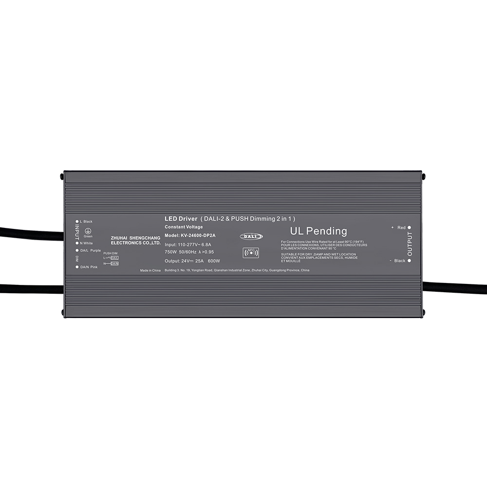 DP2 500W 600W CV DALI 2 Controlador LED regulable con pulsador para luz LED