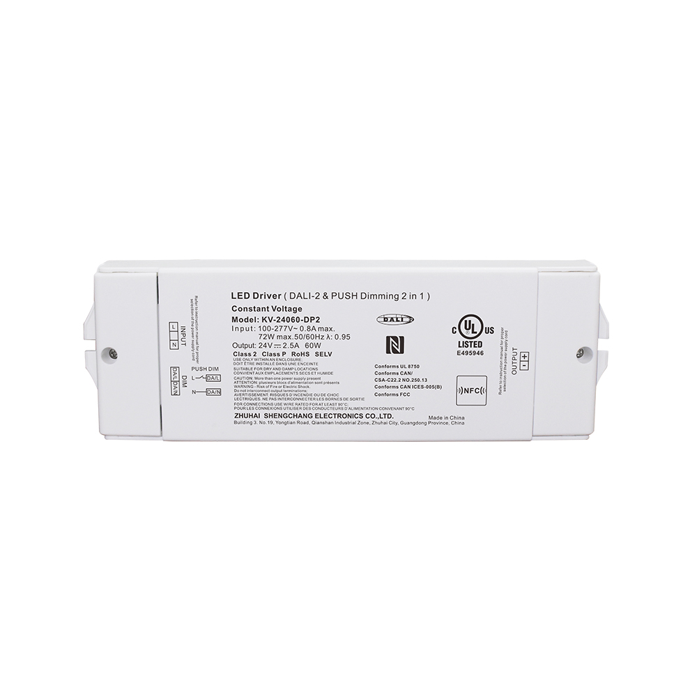 DP2 60W 75W 90W CV DALI 2 Push LED draiver LED-lambi jaoks