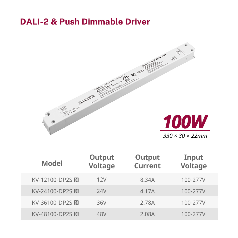 DP2 30W 36W 60W 96W 100W 150W CV DALI 2 Push Dimmable LED S&uuml;r&uuml;c&uuml; Xətti Plastik