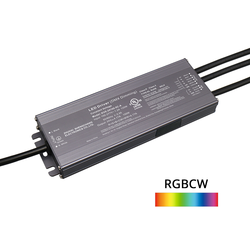 80W 96W 100W 120W Klas 2 CV RGB CW DMX LED Drayva 1 2 3 4 5 Chanɛl dɛn