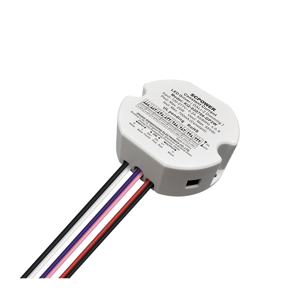 DP2 10W 15W 20W 30W 40W 50W CC 100mA a 1750mA Clase 2 DALI-2 Controlador LED regulable Ronda de Downlights