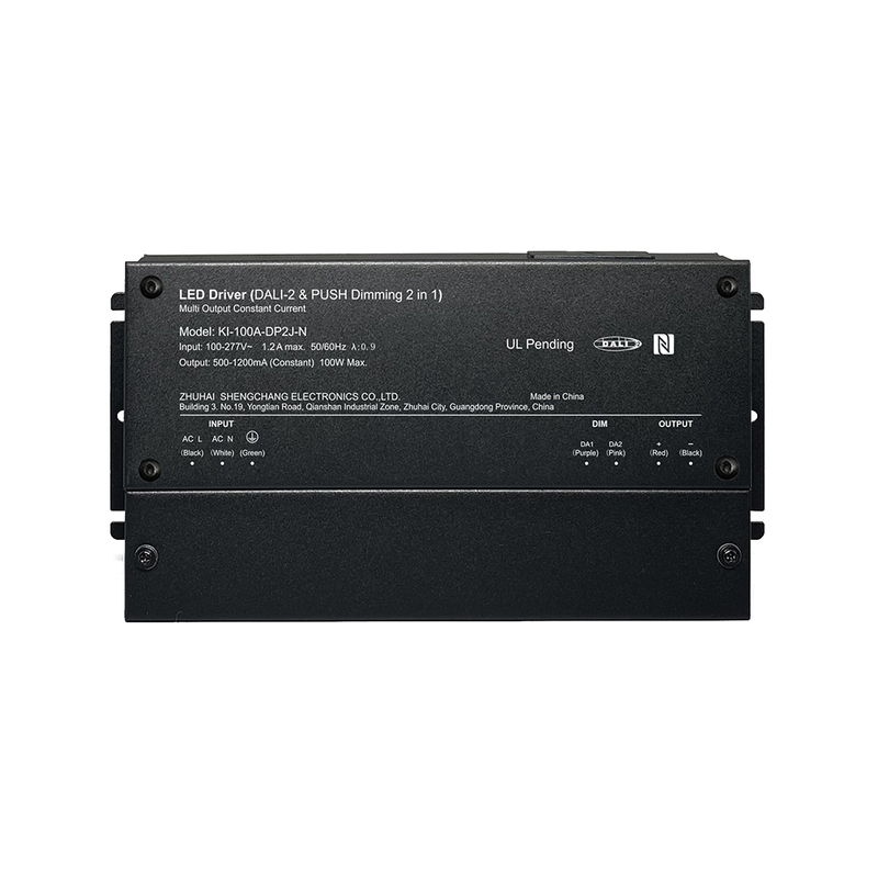 DP2J-N 100W konstant str&oslash;m DALI 2 Push D&aelig;mpbar LED-driver til LED-loftslys