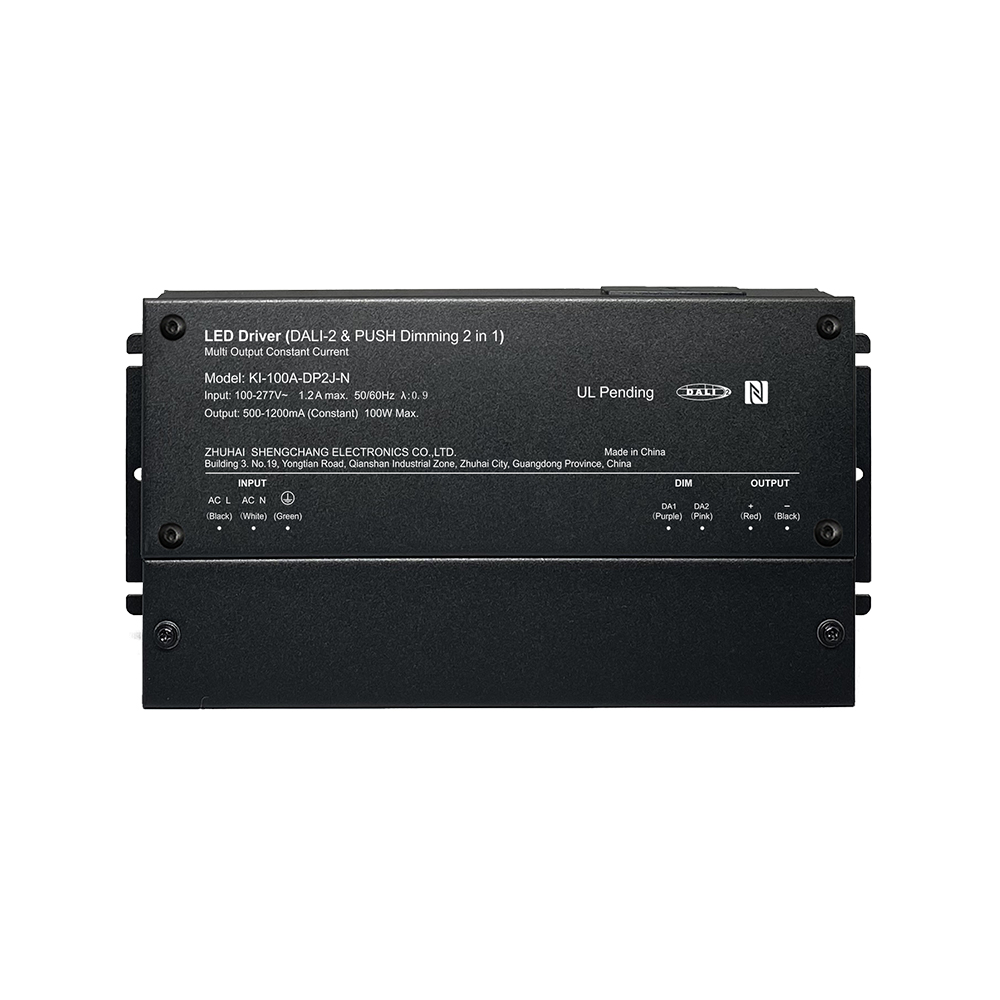 DP2J-N 100W konstant str&oslash;m DALI 2 Push D&aelig;mpbar LED-driver til LED-loftslys