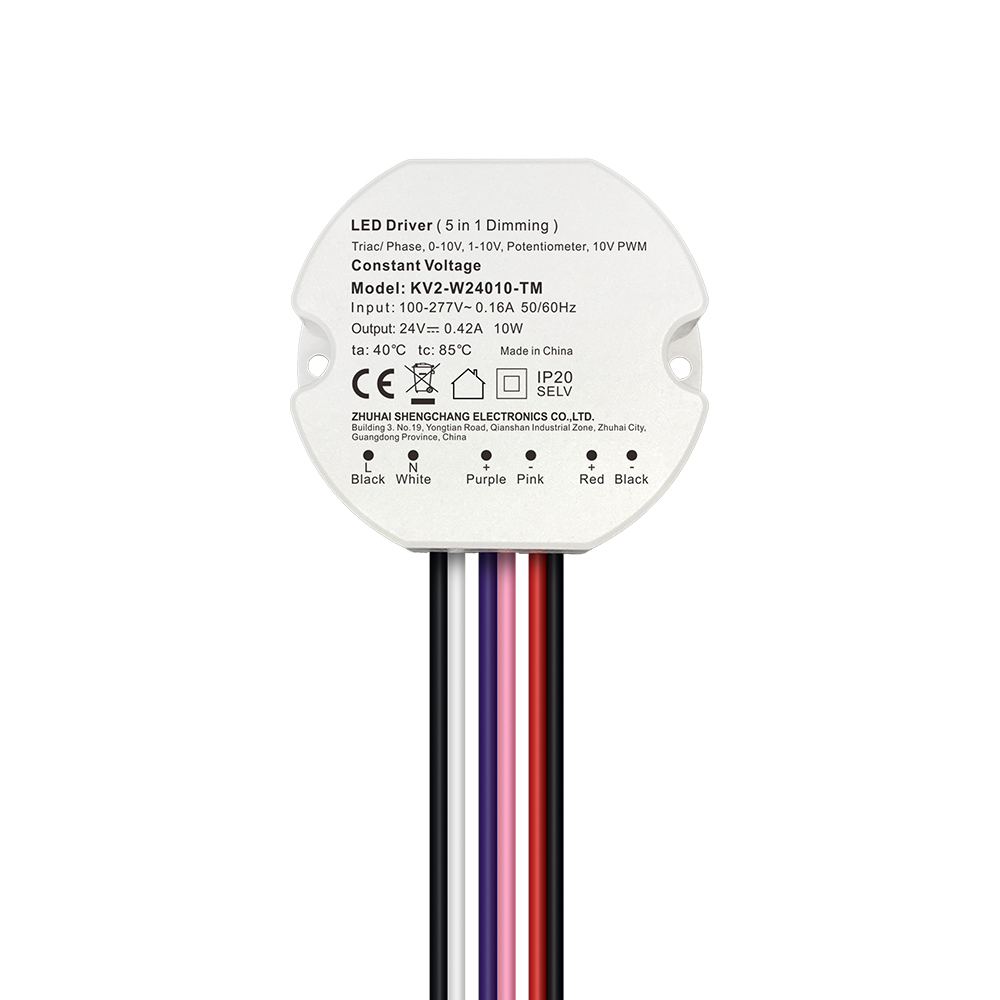 10W 3V-42V 100mA-450mA พลาสติกแบบวงกลม Triac 0-10V หรี่แสงได้ไดร์เวอร์คงที่