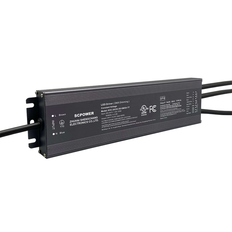 288W 300W RGB DMX512 عكس الضوء الجهد المستمر LED سائق 200V -347V AC