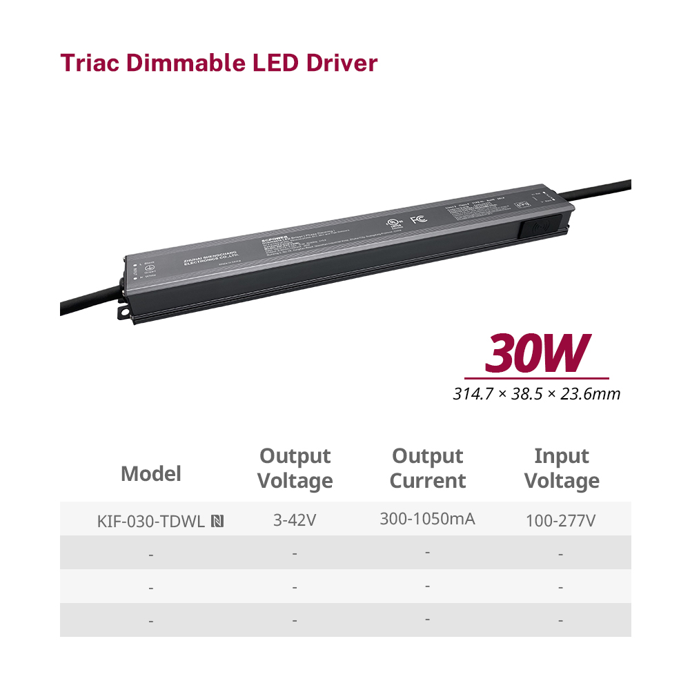 Dritat LED 30W 40W 60W CC Triac err&euml;suese LED Furnizimi me energji elektrike 100v 110v 120v 277v hyrje AC