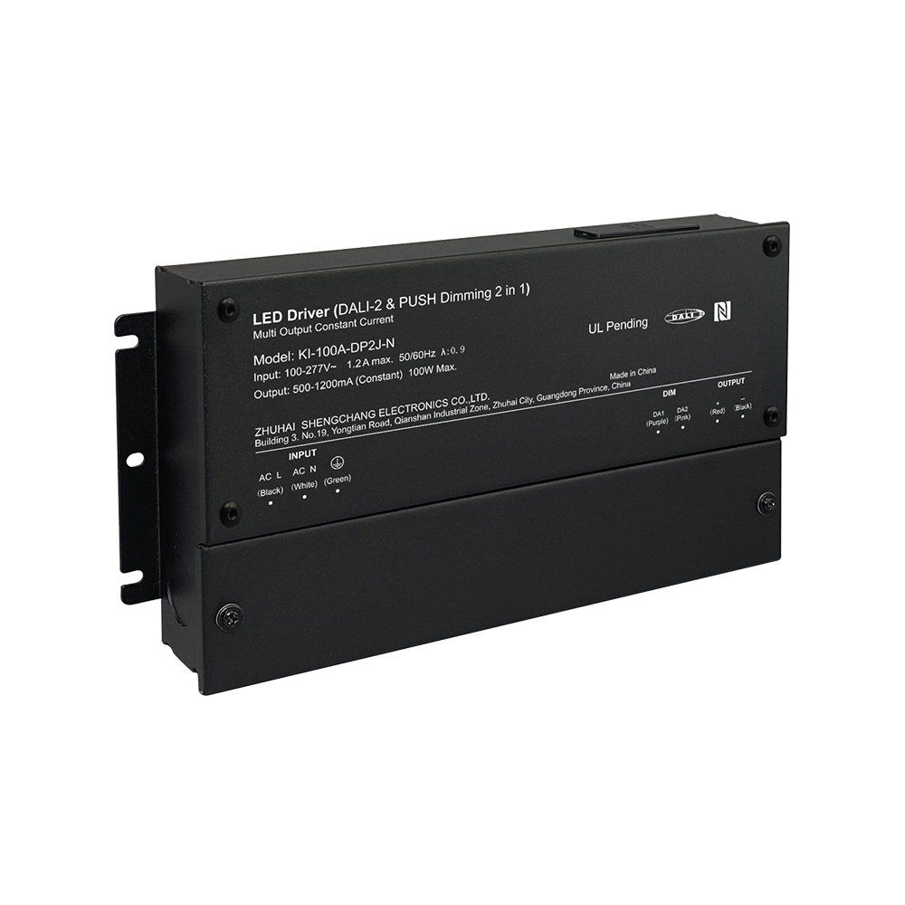 DP2J-N 100W konstant str&oslash;m DALI 2 Push D&aelig;mpbar LED-driver til LED-loftslys