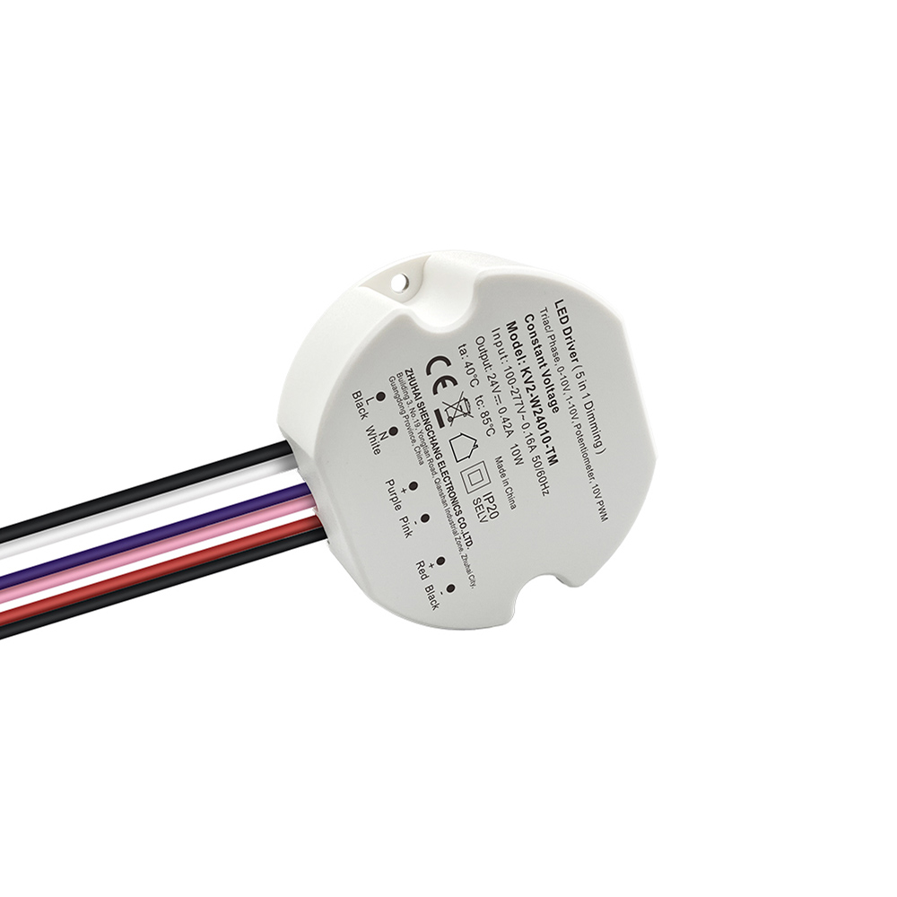 10W 3V-42V 100mA-450mA พลาสติกแบบวงกลม Triac 0-10V หรี่แสงได้ไดร์เวอร์คงที่