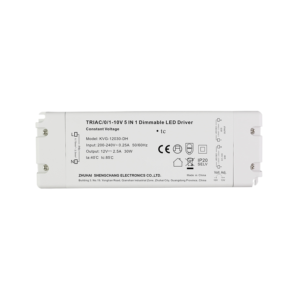 30 W Triac 0–10 V h&auml;mardatav LED-draiver CV k&otilde;rgepinge