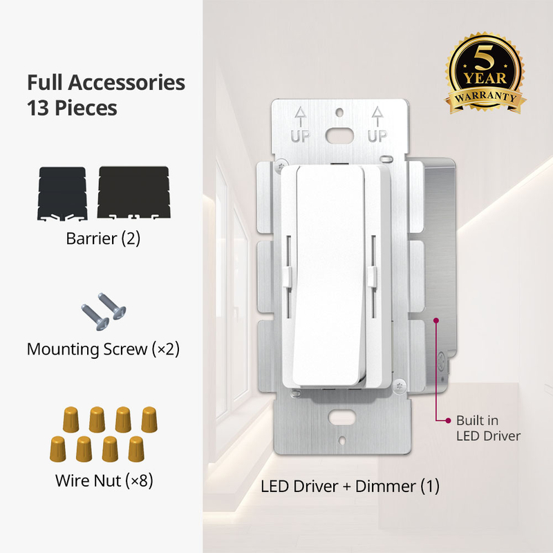 60W 96W 120W 160W CV 2CH dimmandi CCT Driver + Dimmer 2 &iacute; 1 af sn&uacute;ru rofi LED l&yacute;singu