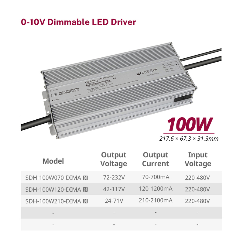 100W 150W 200W 240W 320W 480W 600W 800W 0-10V Isol&eacute;iert LED Driver 220-480V AC
