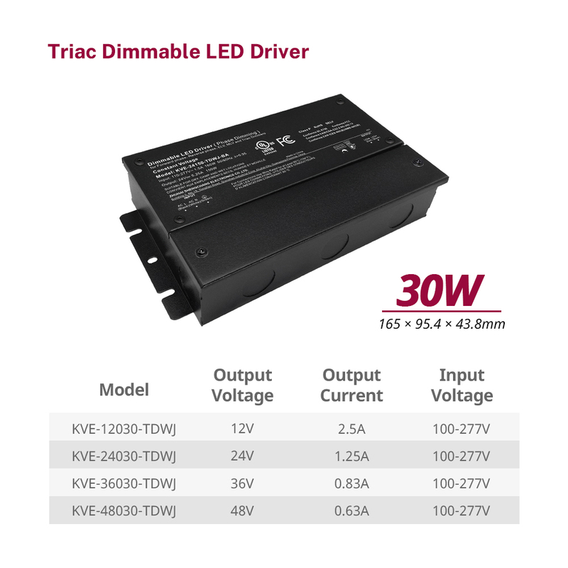 30W ~ 600W Triac Dimmable LED Power Supplies CV mat Junction Box