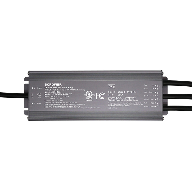 60W 96W 100W 120W 0-10V szab&aacute;lyozhat&oacute; &aacute;lland&oacute; fesz&uuml;lts&eacute;g LED-meghajt&oacute; 200V -347V AC
