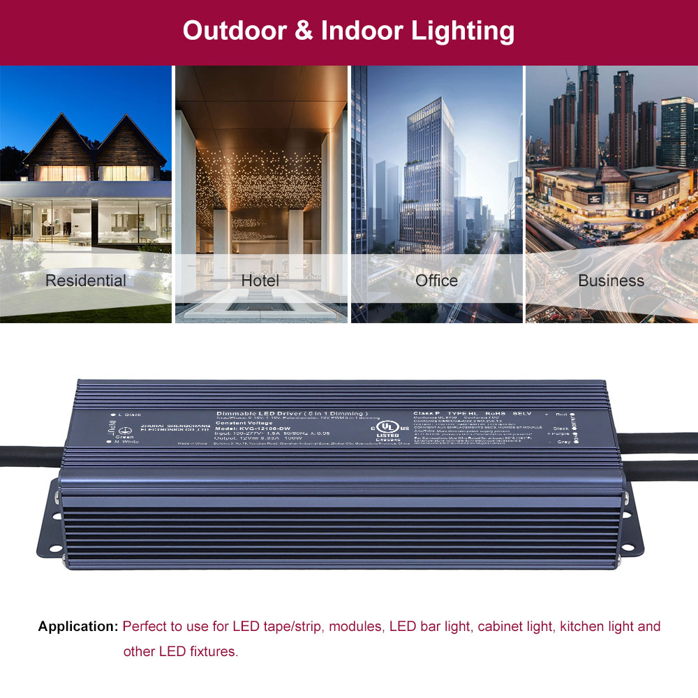 80W 96W 100W 120W Triak 0-10V ściemnialny sterownik LED CV 12vdc 24vdc 36vdc 48vdc 100v 120-277v wejście