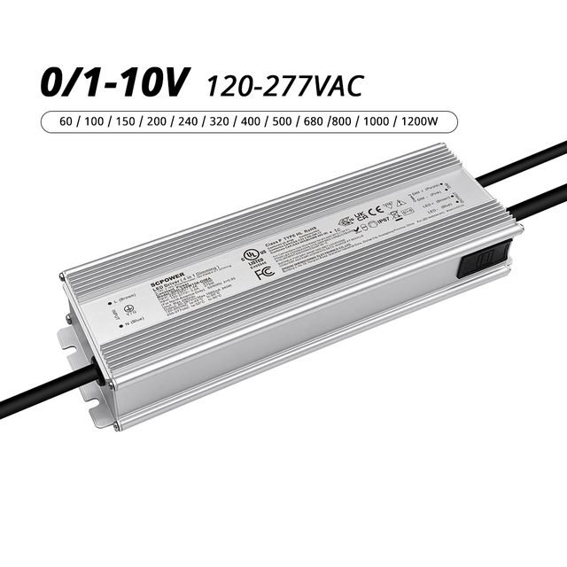 60W 100W 150W 200W 240W 320W 400W 500W 680W 800W 1000W 1200W 0-10V Zewnętrzny sterownik LED 120-277VAC
