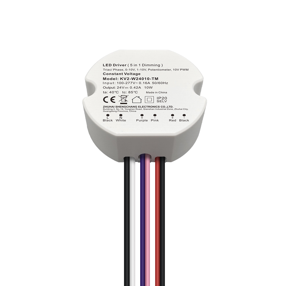 10W 3V-42V 100mA-450mA พลาสติกแบบวงกลม Triac 0-10V หรี่แสงได้ไดร์เวอร์คงที่