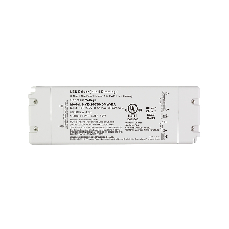 30W 60W 80W 96W 100W CV 0-10V Fontes de alimentação LED reduzidas 12V 24V 36V 48V DC DC