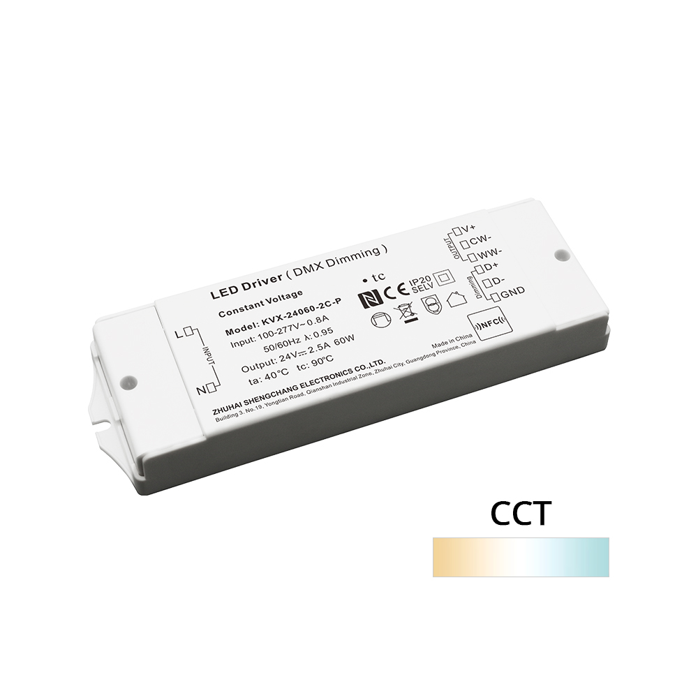 60W Klas 2 CV CW DMX512 LED Drayva 12Vdc 24Vdc 36Vdc 48Vdc