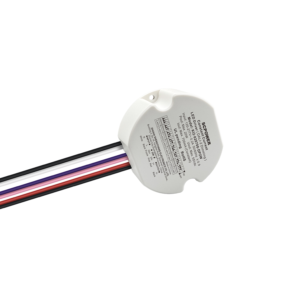 DP2 10W 15W 20W 30W 40W 50W CC 100mA a 1750mA Clase 2 DALI-2 Controlador LED Push Regulable Ronda de Downlights