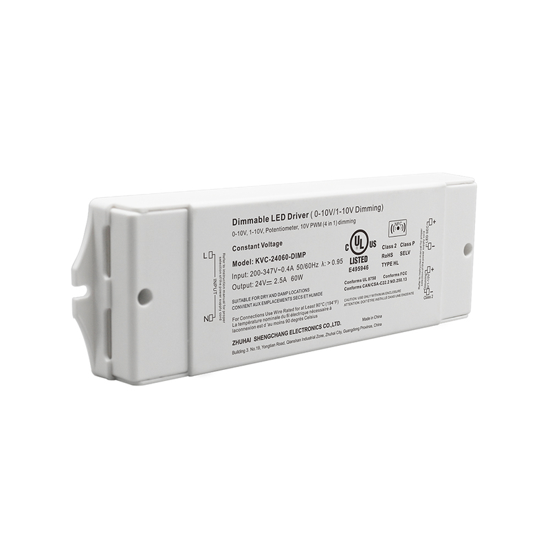 60W 0-10V Dimmbare konstante Spannung LED -Treiber 200 -347 Volt AC