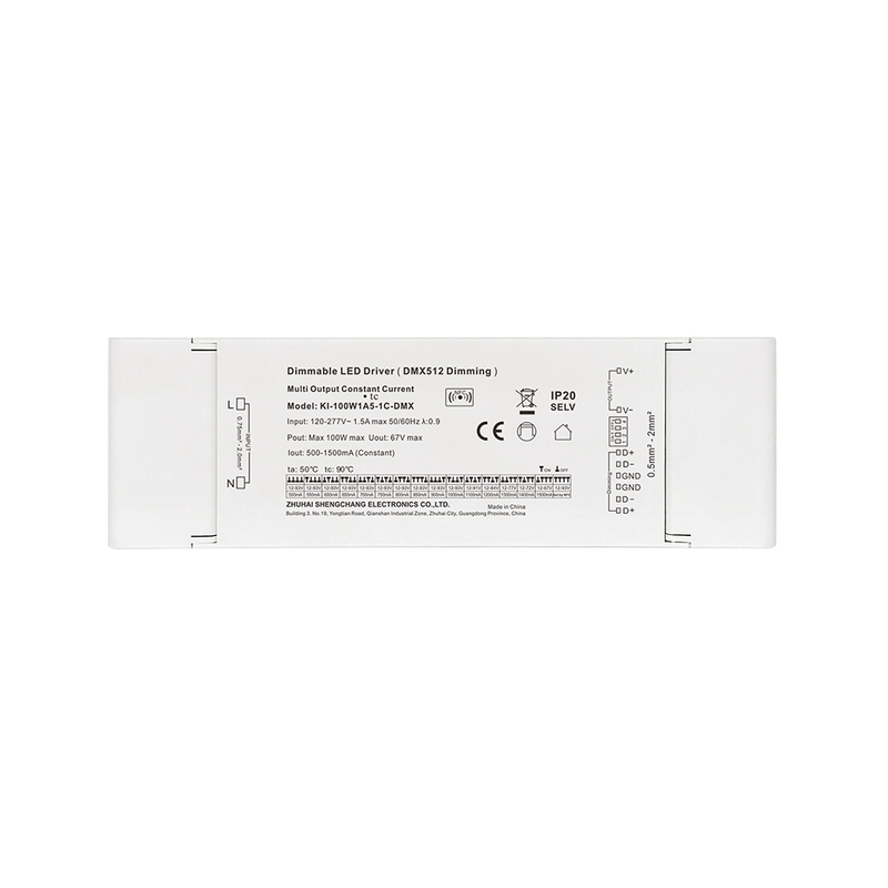 100W 500mA-2500mA 12V-93V DC Corrente constante regul&aacute;vel 3 4 canais RDM DMX RGB RGBW LED Driver