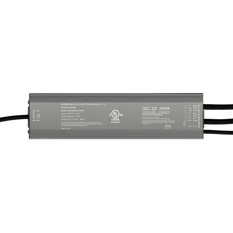 DP2 300W CV RGB CW DALI 2 Push Dimmable LED драйвери 12Vdc 24Vdc 36Vdc 48Vdc