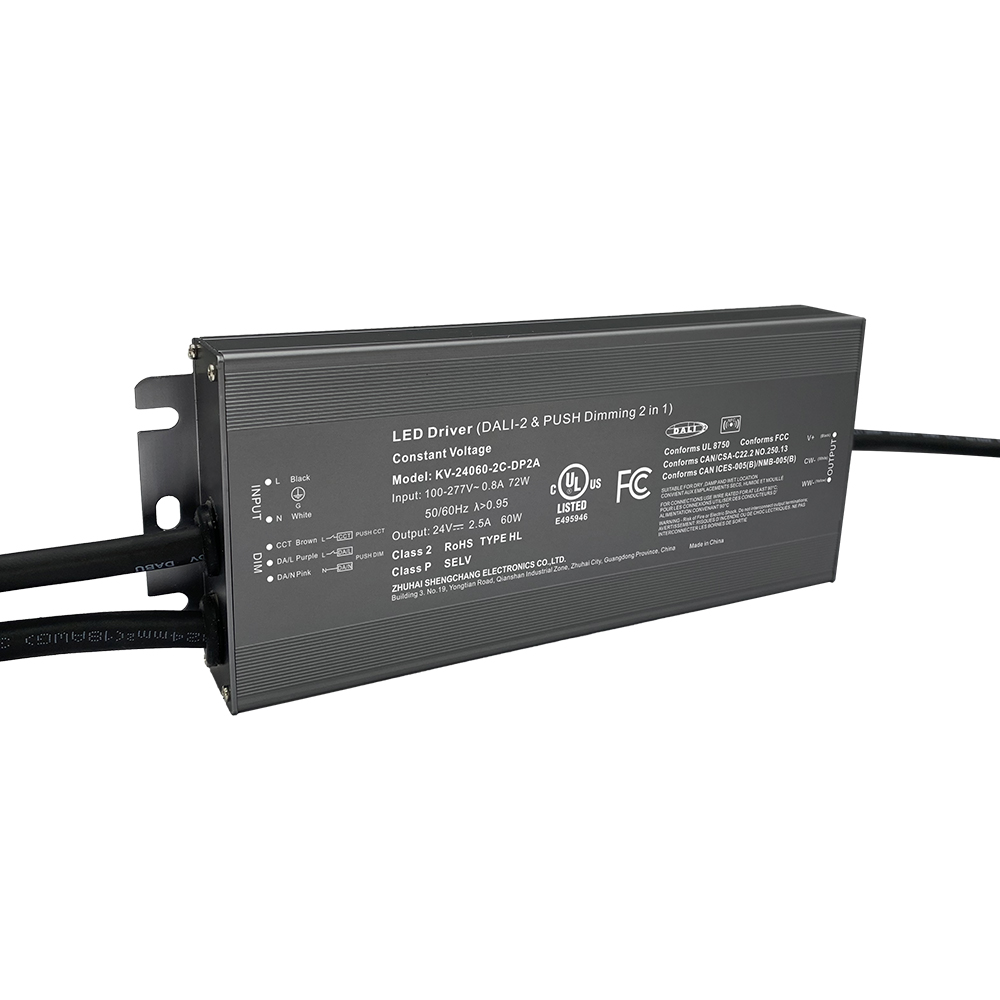 DP2 60W 75W CV CCT DALI Controlador LED regulable de 2 pulsaciones 12V 24V 36V 48V CC