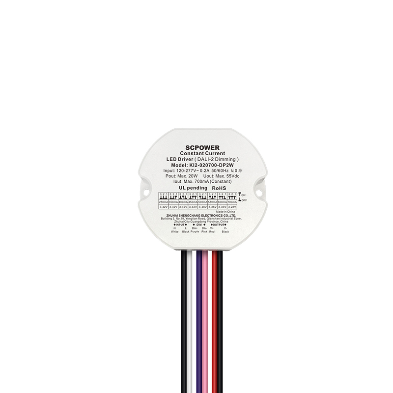 DP2 10 واط 15 واط 20 واط 30 واط 40 واط 50 واط CC 100mA إلى 1750mA فئة 2 DALI-2 دفع عكس الضوء LED سائق جولة من النازل