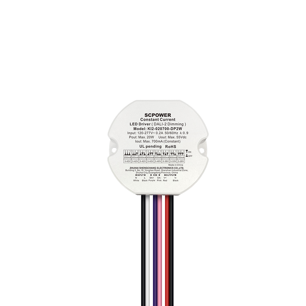 DP2 10 واط 15 واط 20 واط 30 واط 40 واط 50 واط CC 100mA إلى 1750mA فئة 2 DALI-2 دفع عكس الضوء LED سائق جولة من النازل