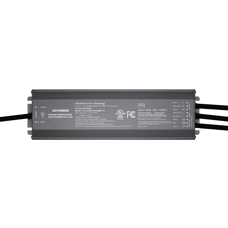 200W CCT 0-10V pastovios įtampos LED tvarkyklė