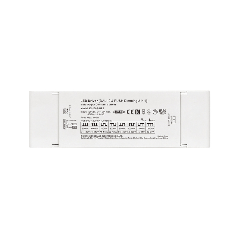 DP2 100W konstant str&oslash;m RGBW RGB DALI-2 Push D&aelig;mpbar driver LED DALI