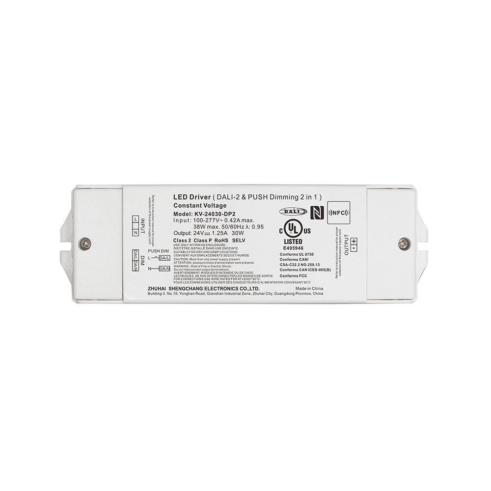 DP2 30W CV DALI 2 পুছ LED ড্ৰাইভাৰ 12 24 36 48 V