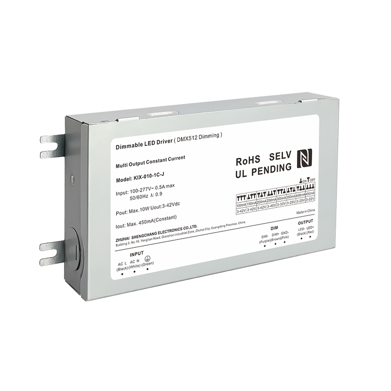10W 20W 40W 60W DC เอาต์พุตกระแสคงที่ไดร์เวอร์ LED DMX512 หรี่แสงได้