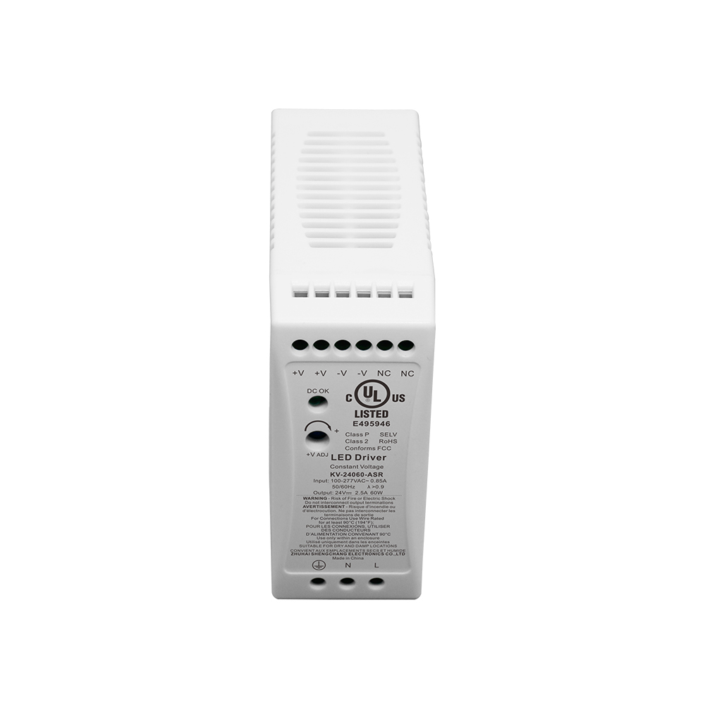 60W 96W 100W CV Plast Din Rail LED Driver Switching Power Supply uppfyller FCC