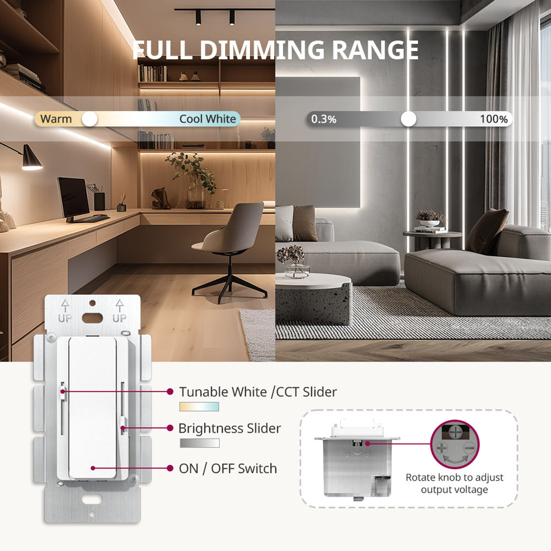 60W 96W 120W 160W CV 2CH dimmandi CCT Driver + Dimmer 2 &iacute; 1 af sn&uacute;ru rofi LED l&yacute;singu