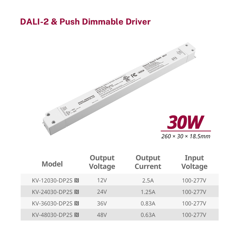 DP2 30W 36W 60W 96W 100W 150W CV DALI 2 Push Dimmable LED S&uuml;r&uuml;c&uuml; Xətti Plastik