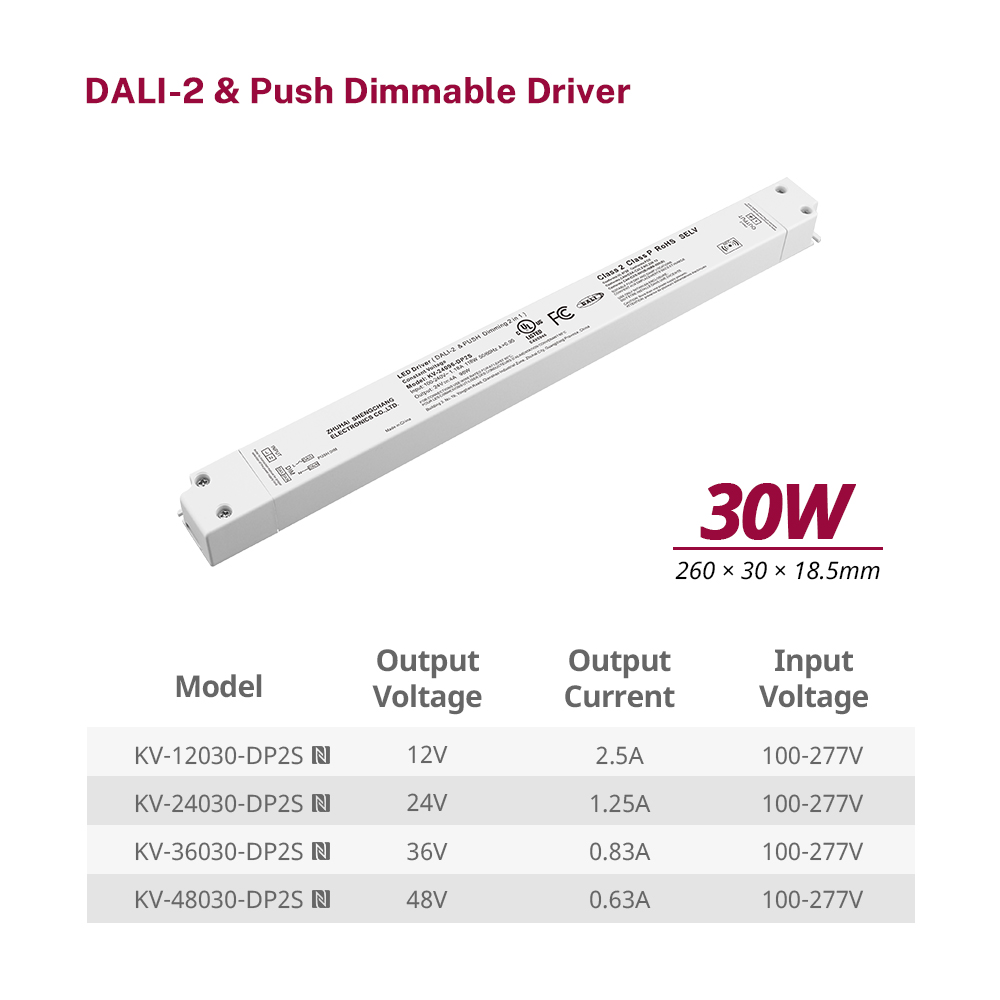 DP2 30W 36W 60W 96W 100W 150W CV DALI 2 Push Dimmable LED S&uuml;r&uuml;c&uuml; Xətti Plastik