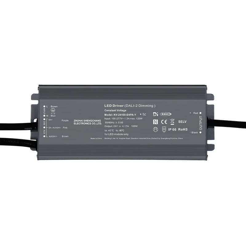 D4P 80 96 100 120 ৱাট CV DALI-2 D4i পুছ LED ড্ৰাইভাৰ 12V 24V 36V 48V