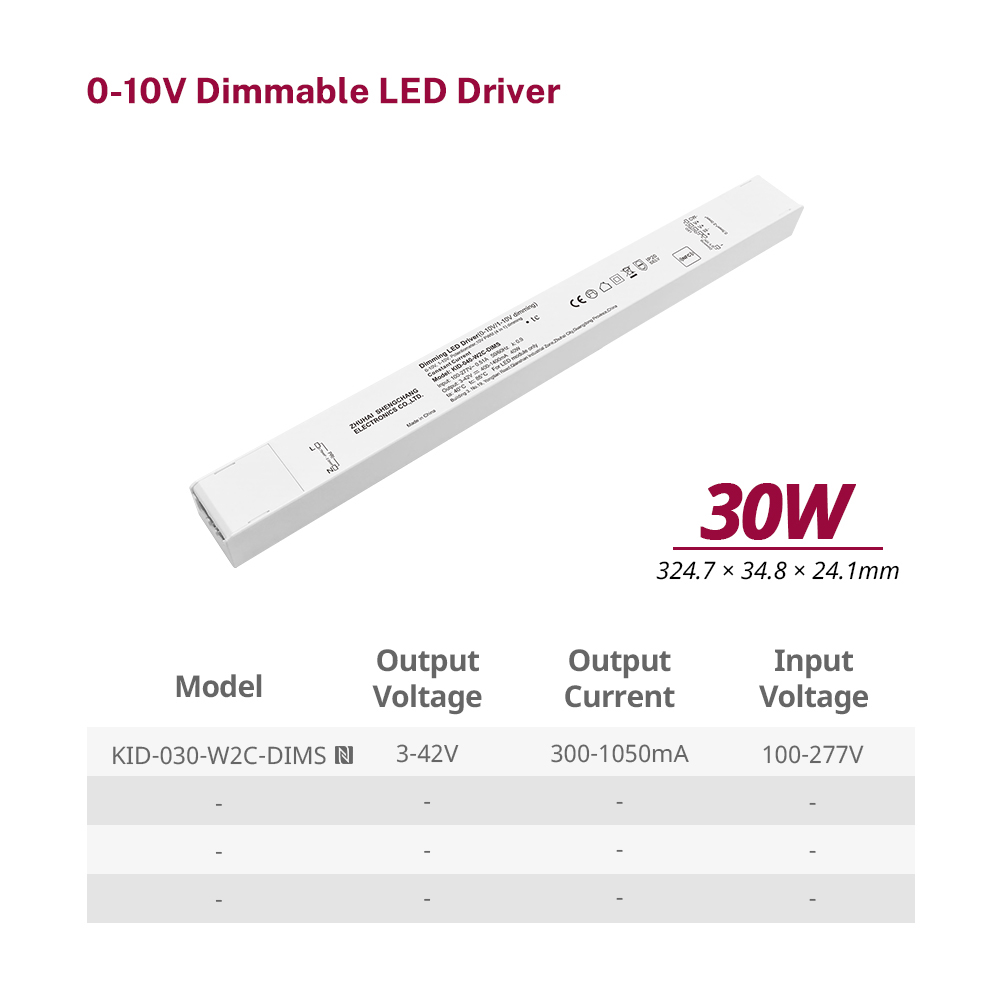 30 40 60 ワット CC 薄暗いから暖かい 0-10V 調光可能な定電流 LED 電源 100V 110V 120V 130V 277V AC