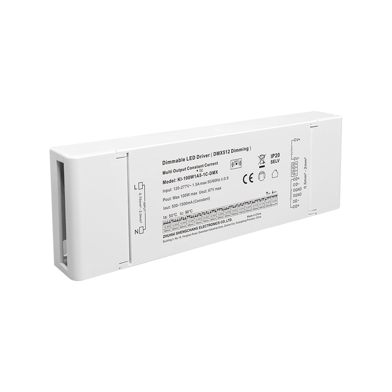 100W 500mA-2500mA 12V-93V DC Corrente constante regul&aacute;vel 3 4 canais RDM DMX RGB RGBW LED Driver