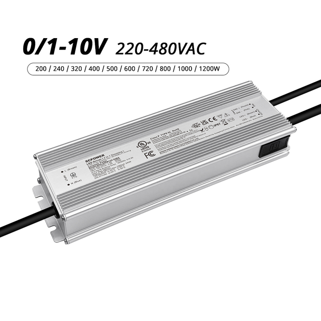 100W 150W 200W 240W 320W 400W 500W 600W 720W 800W 1200W Nieizolowany sterownik LED 220-480VAC