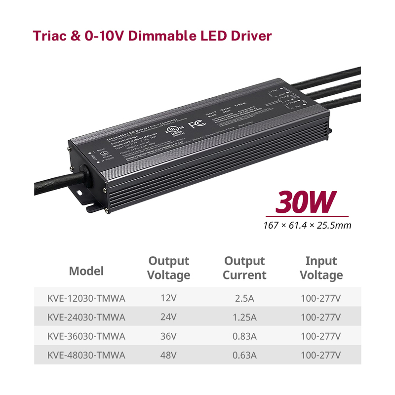 30W TRIAC 0-10 V VIIMETTYVÄT Vedenpitävät LED-ohjaimet CV 12 24 36 48 volttia