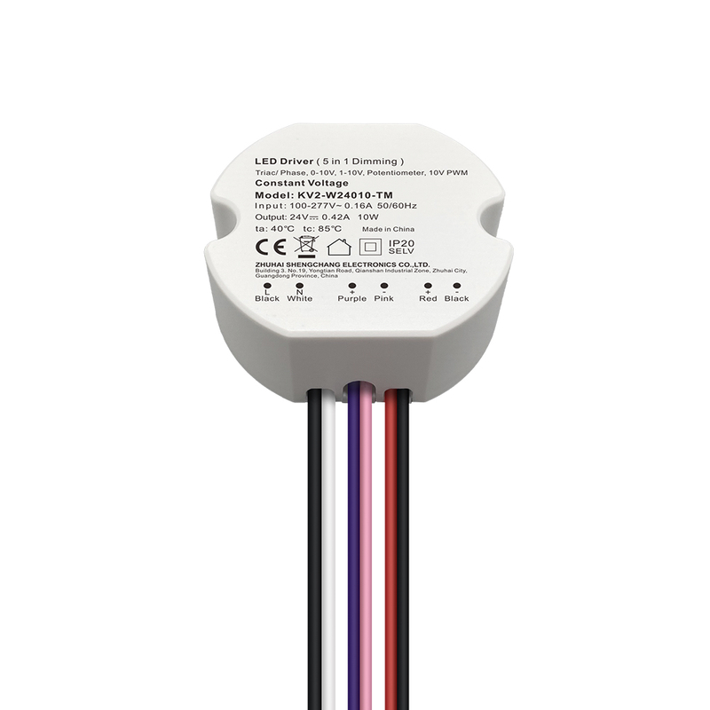 10W TRIAC 0-10V Dimmable LED Driver CV Round Plastic