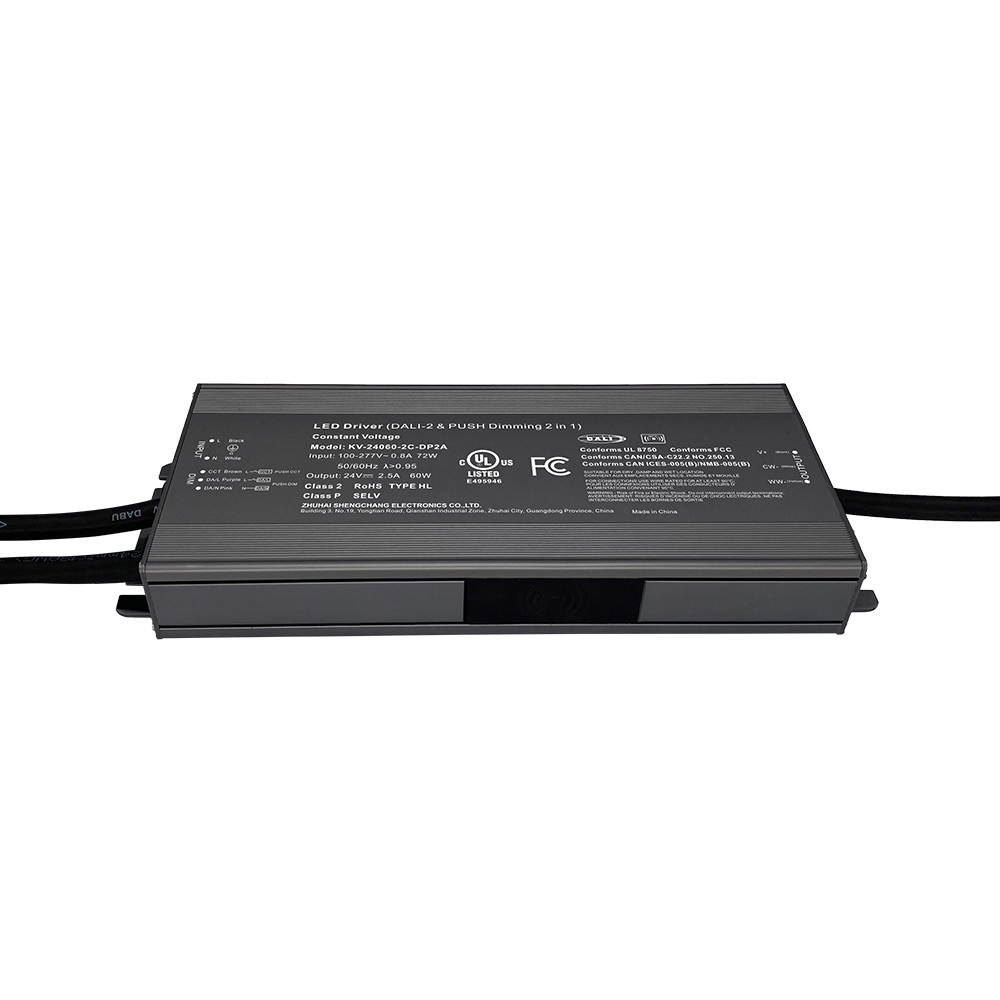 DP2 60W 75W CV CCT DALI Controlador LED regulable de 2 pulsaciones 12V 24V 36V 48V CC