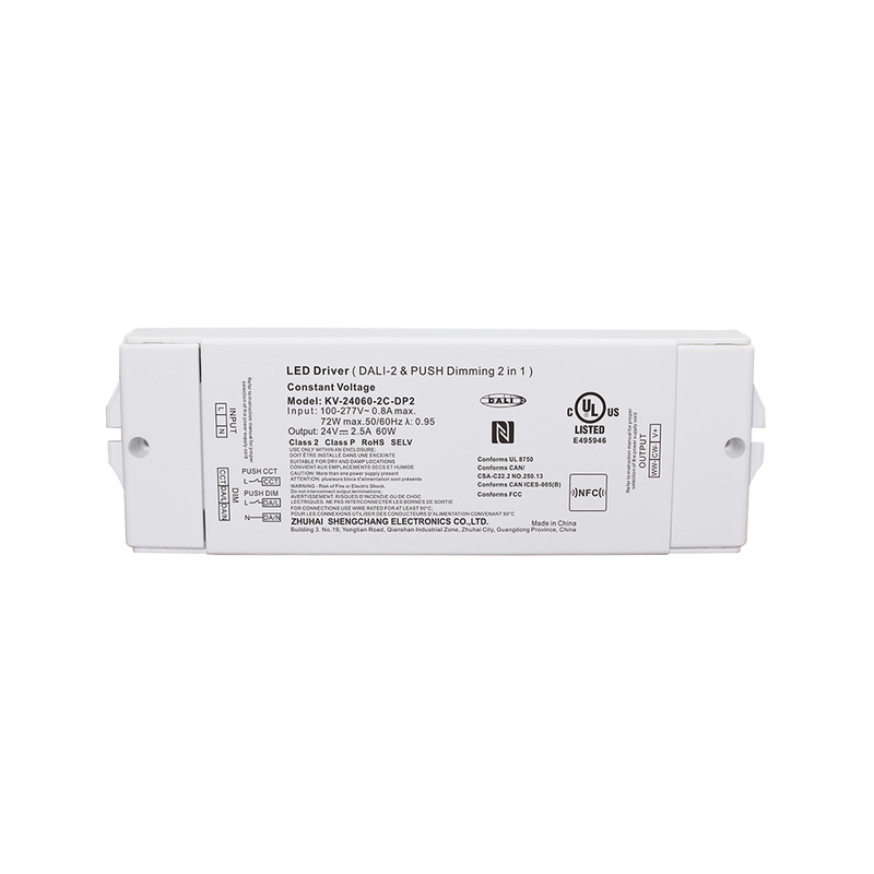 DP2 60W CV CCT DALI 2 PUSH DIMMABLE LED DRIVER 12V 24V 36V 48V DC