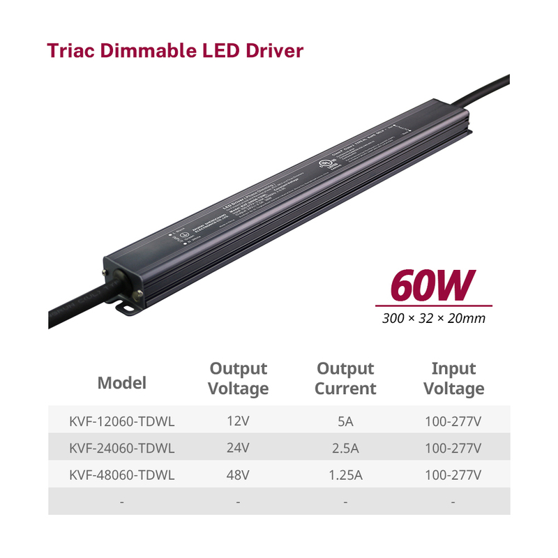 60W Triac Dimmable LED লাইট শক্তি যোগান চিভি LED লাইট পোহৰৰ বাবে