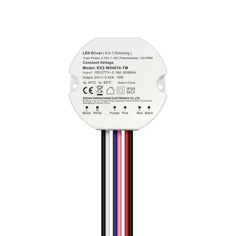 10W TRIAC 0-10V Dimmable LED Driver CV Round Plastic