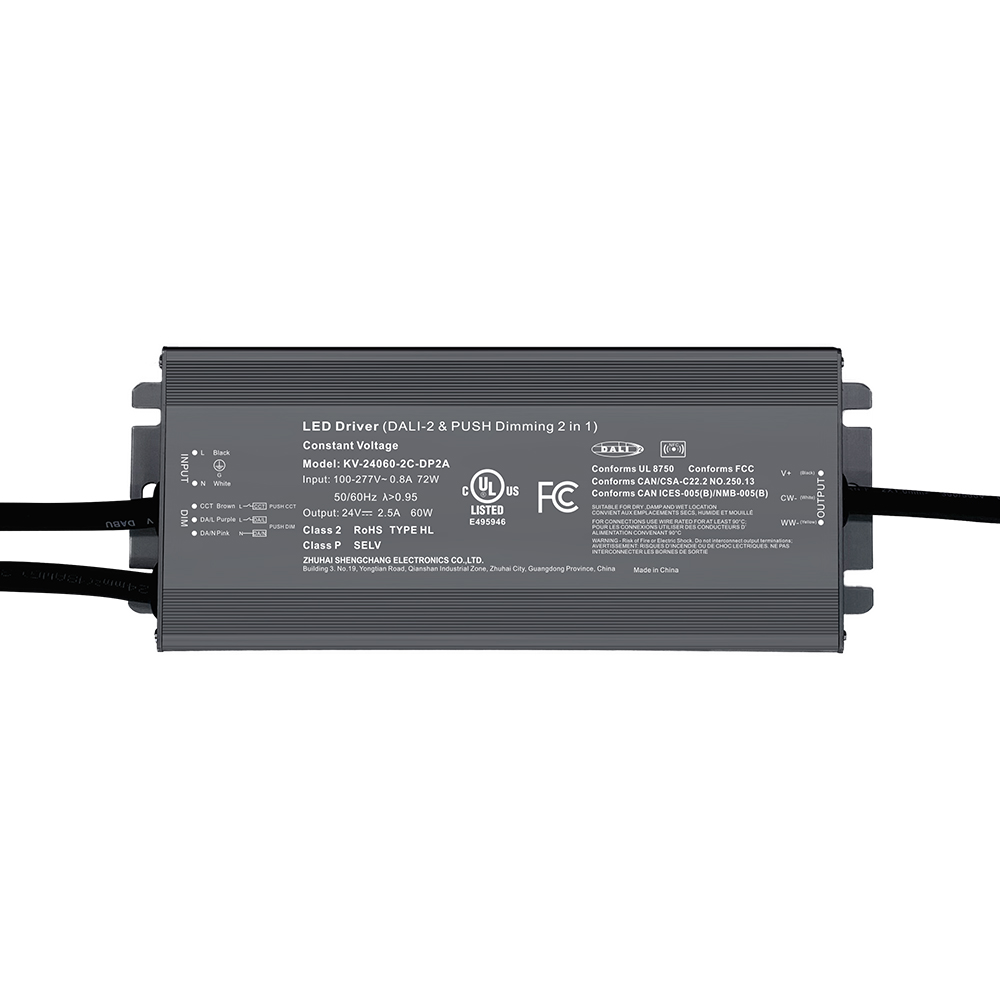 DP2 60W 75W CV CCT DALI 2 Push Regul&aacute;vel LED Driver 12V 24V 36V 48V DC